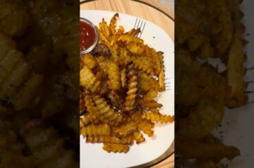 Air fryer crispy French #recipe ##Fries, #cooking ￼￼ fries 🍟 ￼ #food #share #shorts