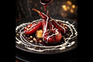 Elegant Red Wine Poached Pears | Gourmet Dessert at Home