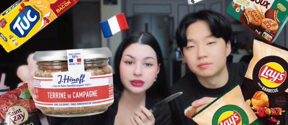 Mon mari essaye des produits de France ! 🇫🇷