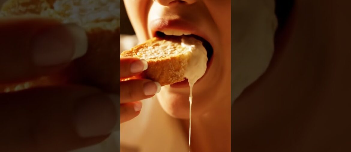 Baked Camembert: The Ultimate Cheese Pull! 🧀🔥 #ASMR #Camembert #Mukbang