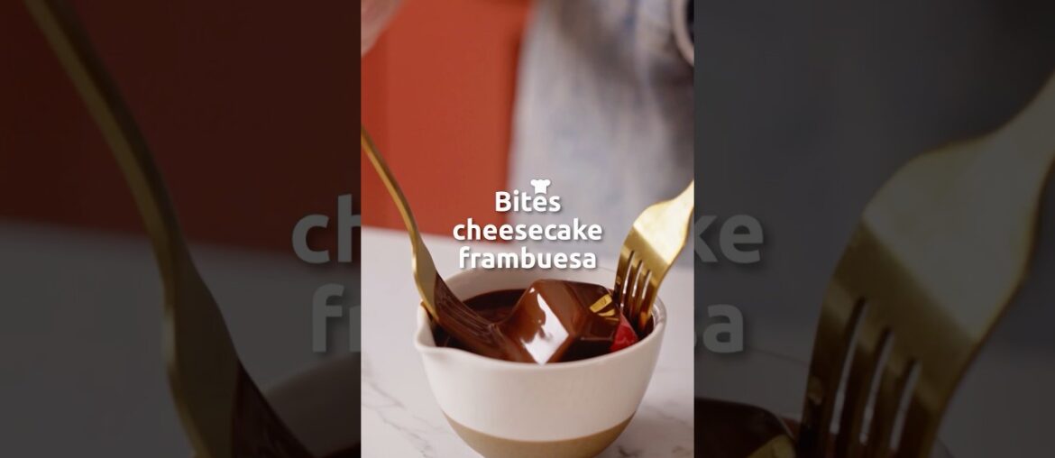 Receta Bites cheesecake frambuesa | Gourmet #GourmetChile #Receta #Bites #Cheesecake #Frambuesa