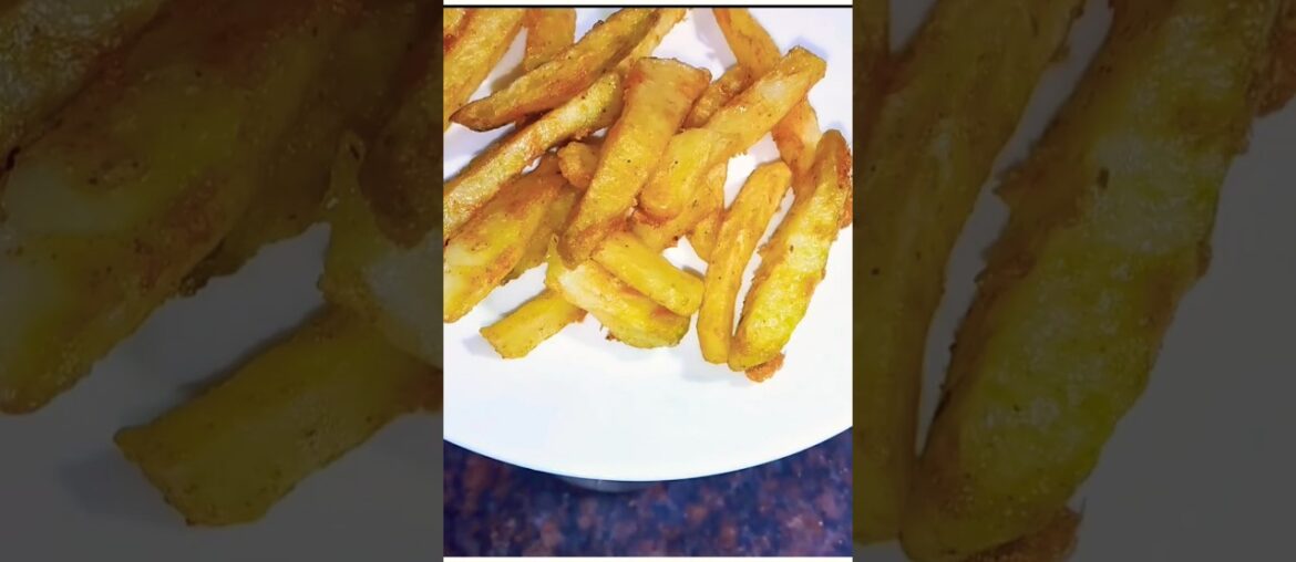 Crispy homemade French fries 🍟!Recipe in comment #shorts #ramzan #ramzansnacks