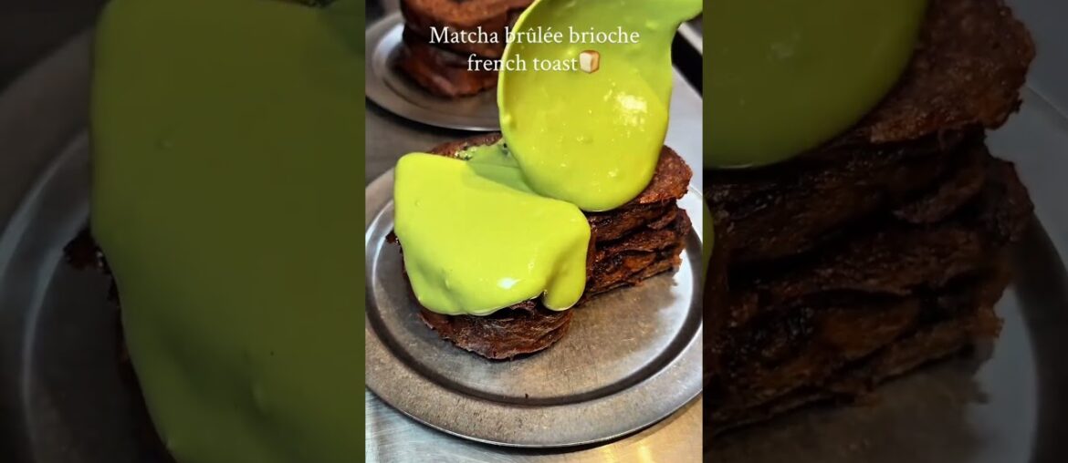 Forget regular French toast, we’re doing Matcha Brûlée today! 🍞🍵"#shorts