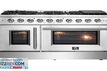 Forno Galiano 48 Inch Freestanding French Door Gas Range 8 Burners Griddle Convection