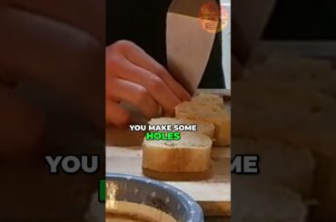 French Toast Hack: How to Prep a Baguette for Maximum Egg Wash Absorption 🥖 #Shorts