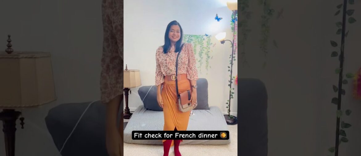 Fit check for French dinner 🥘❤️ #food #fitcheck #ytshorts #foryou #bengali #usa