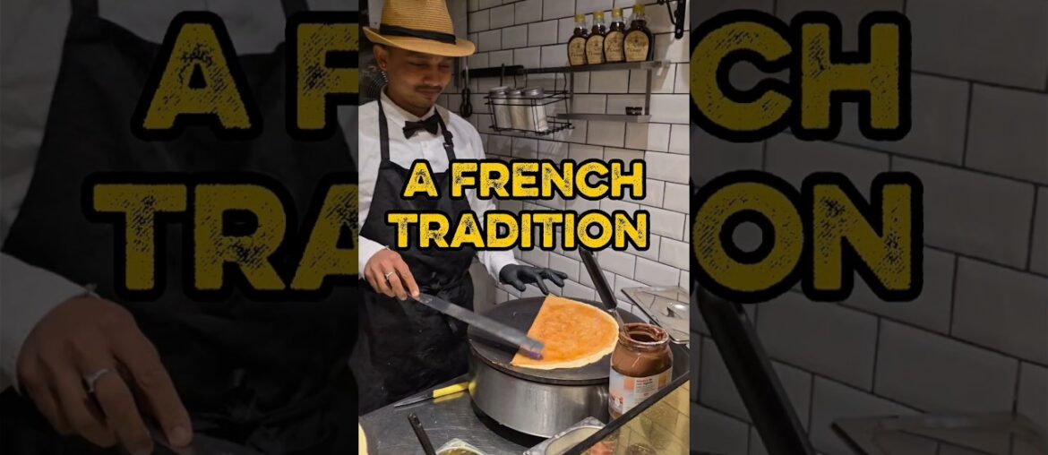 French Crepes? oui oui oui #paris #french #crepe #food #shorts #travel #onemillionbites