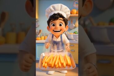 French Fries 🍟 | Kids Recipe | Mini Chef Saharsh #Shorts #kids #cartoon #cookingwithkids #kidscook