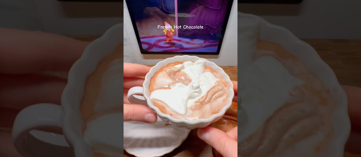 My comforting French Hot Chocolate ☕️🍫🥐#easyrecipe #asmr #dessert #baking #shorts