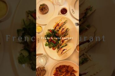French restaurant | City Walk Dubai 🇦🇪 #travel #youtubeshorts #food #cafe #yummy #dinner #pasta
