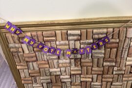 How do I hang this banner on a pic frame