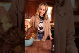 The right way to make a French Dip—featuring slow-cooked beef shank. Recipe on our site! 🧀🧅#shorts