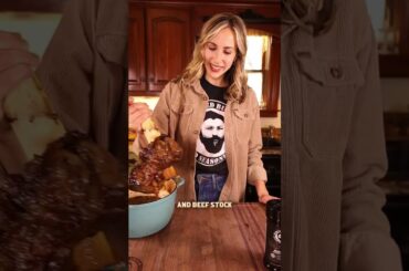 The right way to make a French Dip—featuring slow-cooked beef shank. Recipe on our site! 🧀🧅#shorts