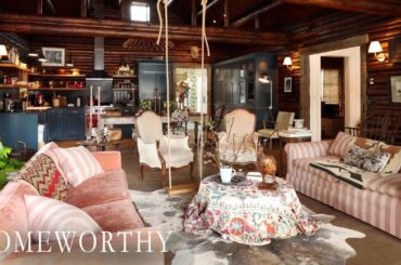 French Charm Meets the Old West in This Cozy Wyoming Cabin | House Tour