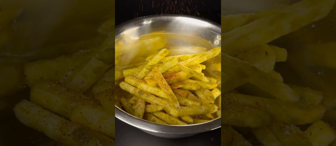 Super crunchy French fries 🍟 #asmr #shorts #potato #chips