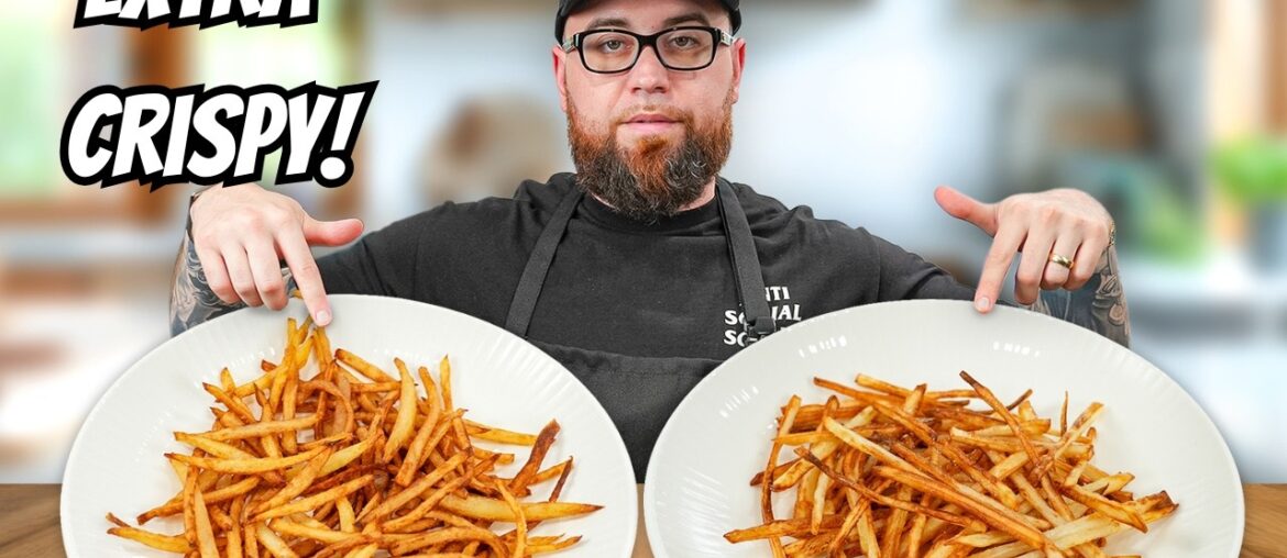 The SECRET To CRISPY French Fries at Home! (Air Fried & Deep Fried)