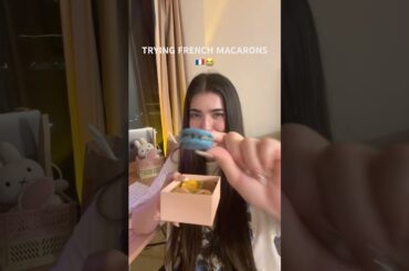 trying MACARONS from PARIS 🇫🇷🫢 #foodie