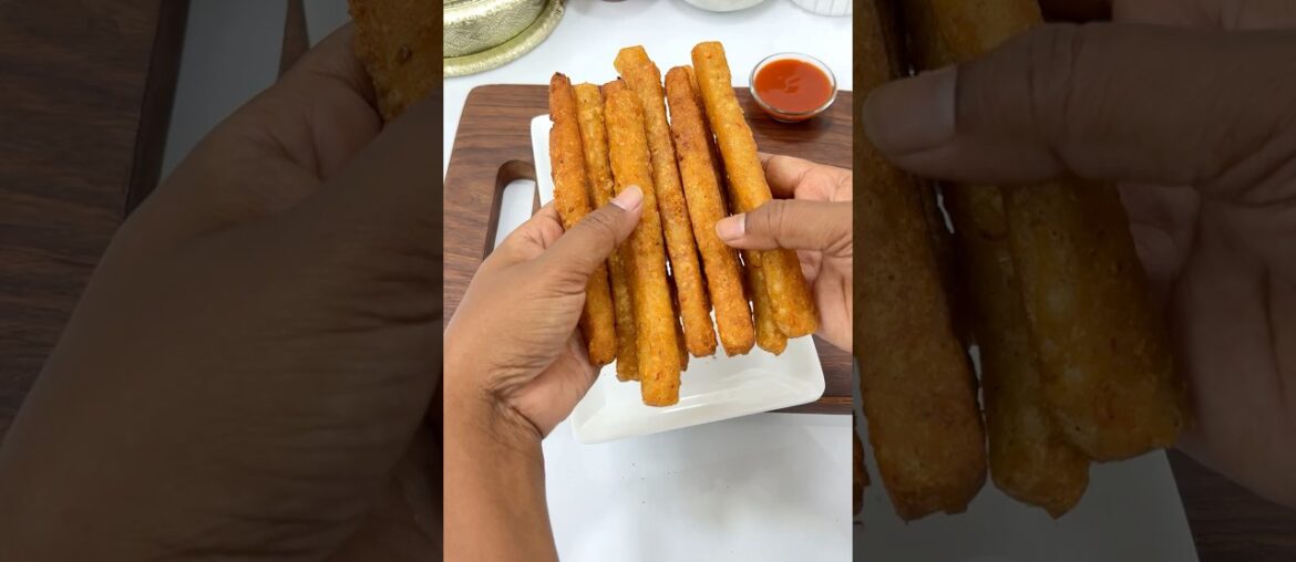 Crispy Japanese Long Fries Recipe | Extra Long French Fries at Home…#potato #shorts #viralvideo #