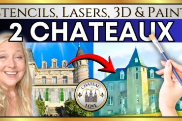 DIY at 2 French Chateaux 🌟 Decorative Painting, Panels, Custom Stencils & Faux Marble Magic