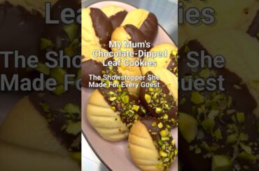 French Leaf Cookies Dipped in Chocolate & Pistachio — Better Than Dubai Chocolate  Easy Recipe