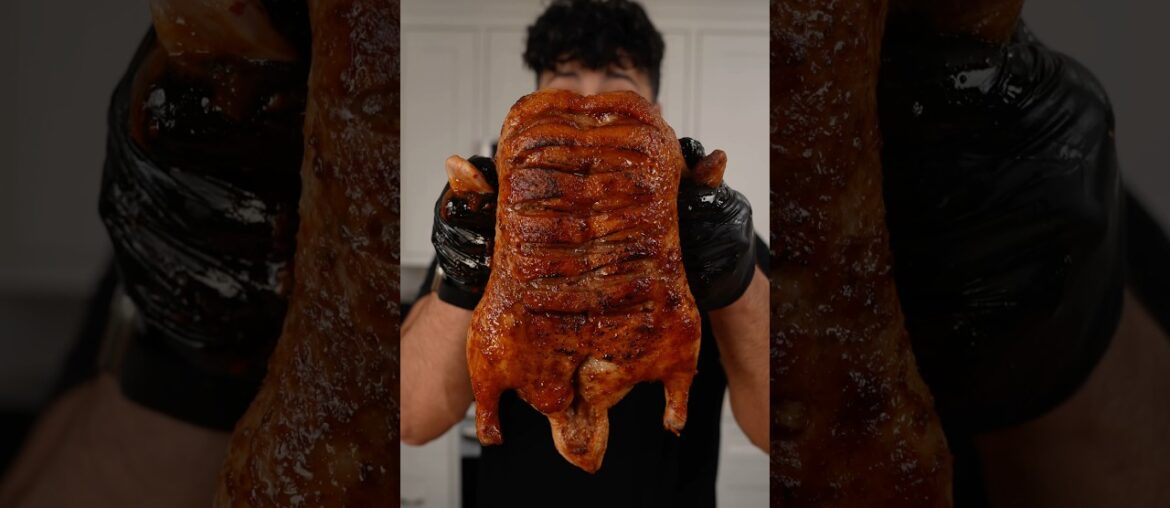 Whole Roasted Duck with Harissa Hot Honey Glaze