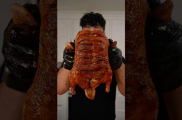 Whole Roasted Duck with Harissa Hot Honey Glaze