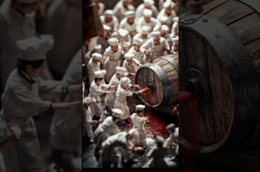 The Secret Life of Miniature Chefs: Making French Wine! 🍷🇫🇷 #Shorts