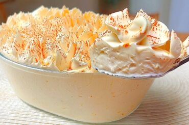 Mischen Sie einfach Pfirsiche und Bananen! Das beste französische Dessert in 5 Minuten! Kein Backen!