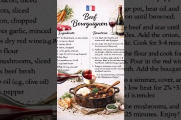 Traditional French Beef Bourguignon 🇫🇷 Easy Classic Recipe