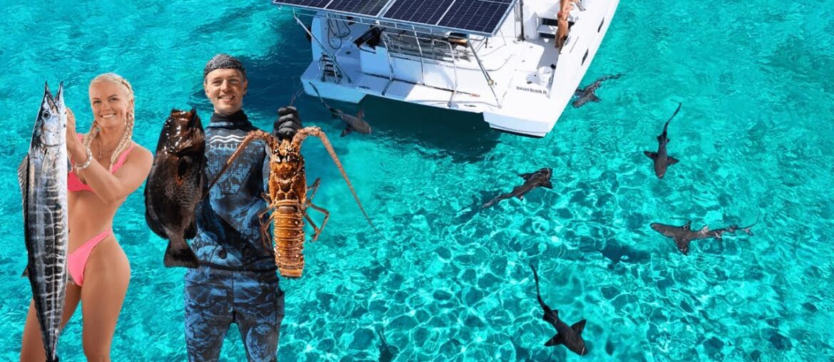 She turns my catch GOURMET (Wahoo,Grouper, Lobster) Ep. 22