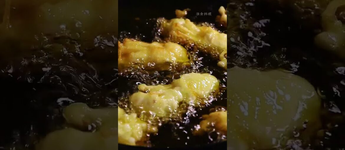 Dry fried enoki mushrooms, fried enoki mushrooms and dumpling wrappers, crispy gourmet food, eno