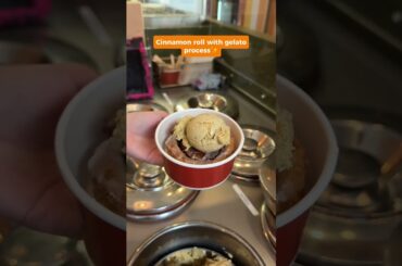 The most delicious cinnamon roll with gelato