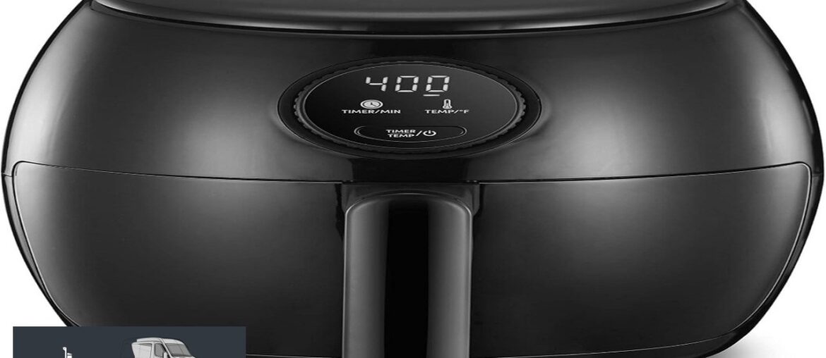 Elite Gourmet EAF2612D Personal 2.1Qt Compact Space Saving Programmable Hot Air Fryer Elite Gourmet EAF2612D Personal 2.1Qt Compact Space Saving Programmable Hot Air Fryer