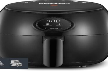 Elite Gourmet EAF2612D Personal 2.1Qt Compact Space Saving Programmable Hot Air Fryer