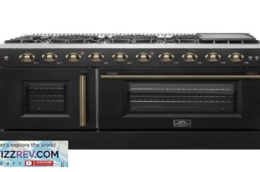 Forno Galiano 48" Freestanding French Door Gas Range in Black
