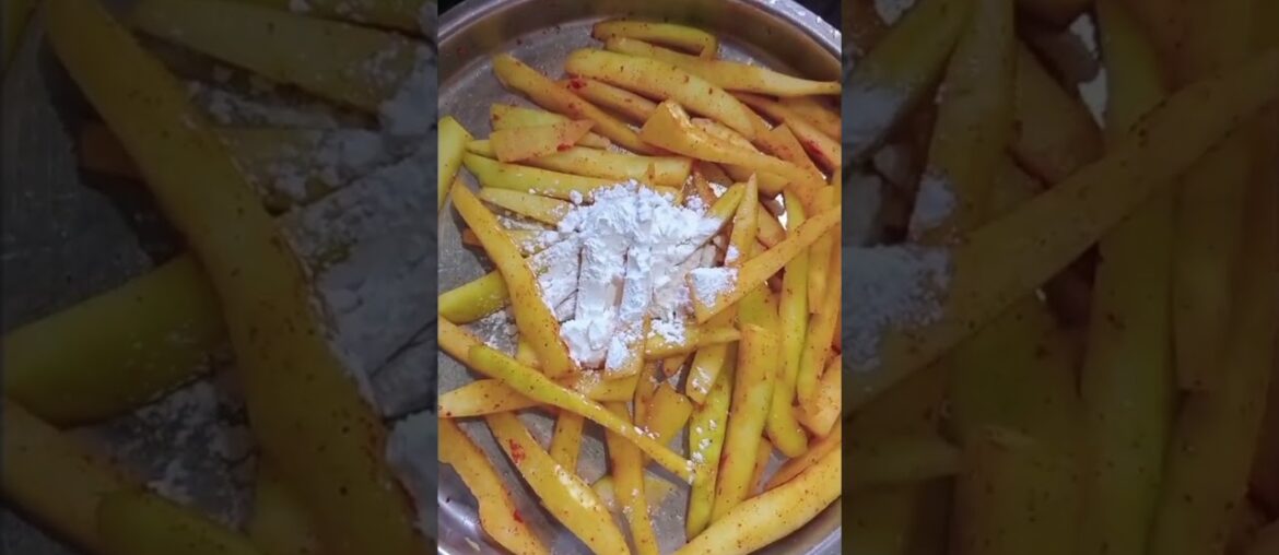 papaya french fries 🍟🍐 recipe #snacksrecipe #trending #ytubeshorts