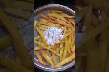 papaya french fries 🍟🍐 recipe #snacksrecipe #trending #ytubeshorts