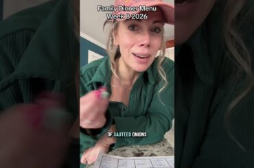 Family Dinner Menu Week 8 2026 S: Fazolis M: French Onion Linguini T: Nachos W: Meatball subs and