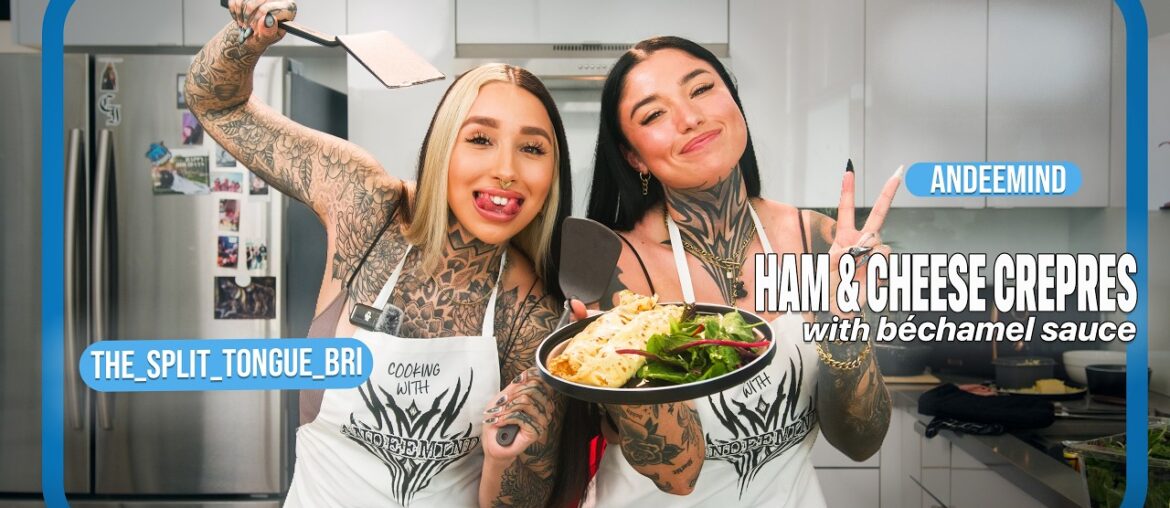Cooking with AndeeMind | Ep. 1: Crepe au Jambon ft. Split Tongue Bri Cooking with AndeeMind | Ep. 1: Crepe au Jambon ft. Split Tongue Bri