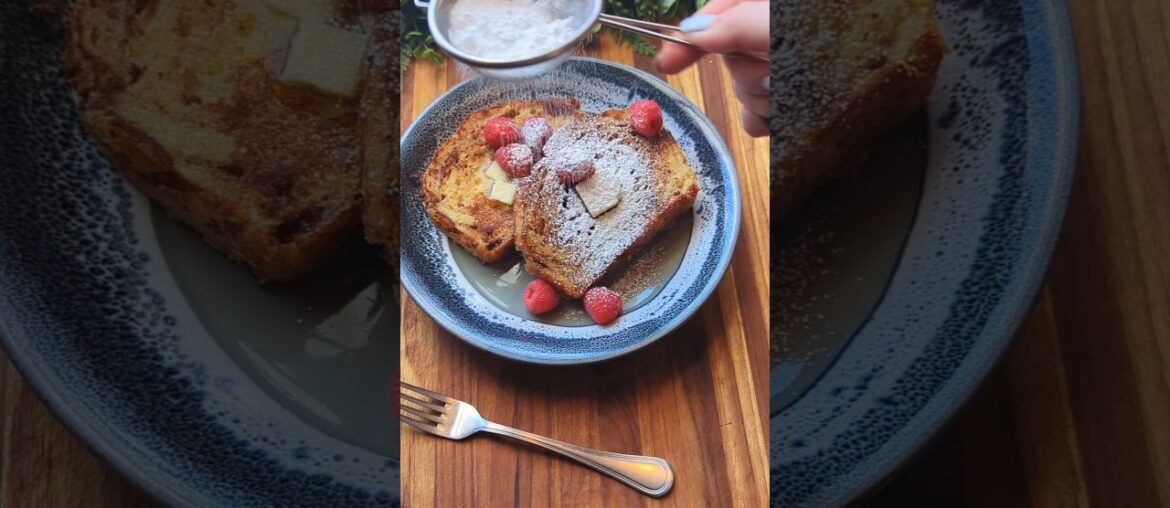 French toast with cinnamon bacon bread. perfect for Sunday morning #recipe #bread #breakfast
