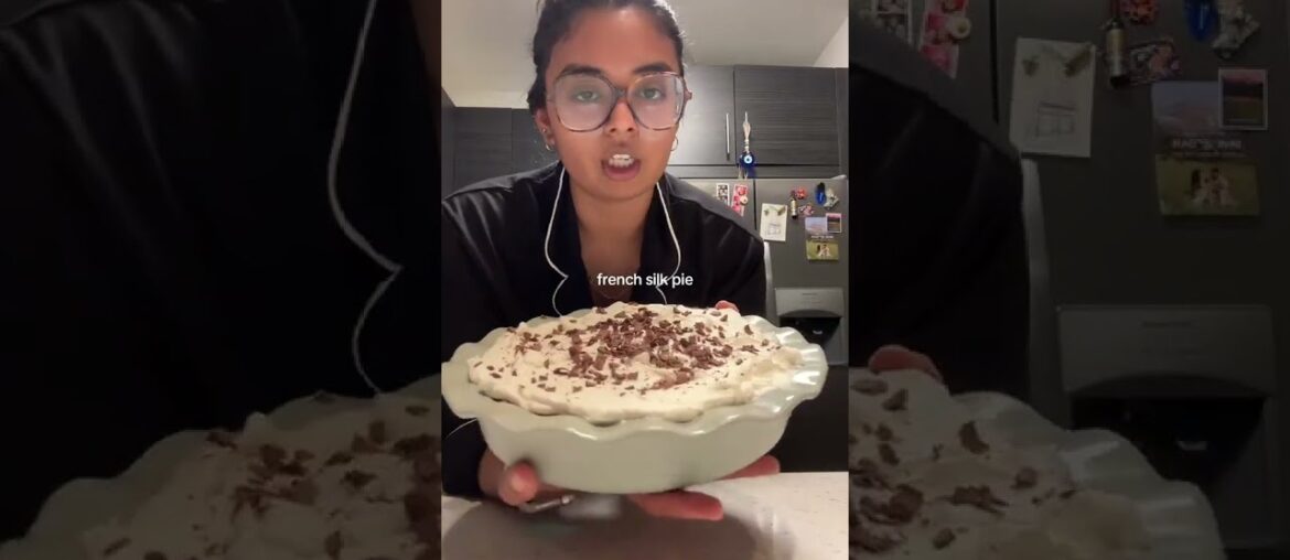 Chocolatey, decatent, rich french silk pie recipe #frenchsilkpie #chocolatepie #dessert #fypシ