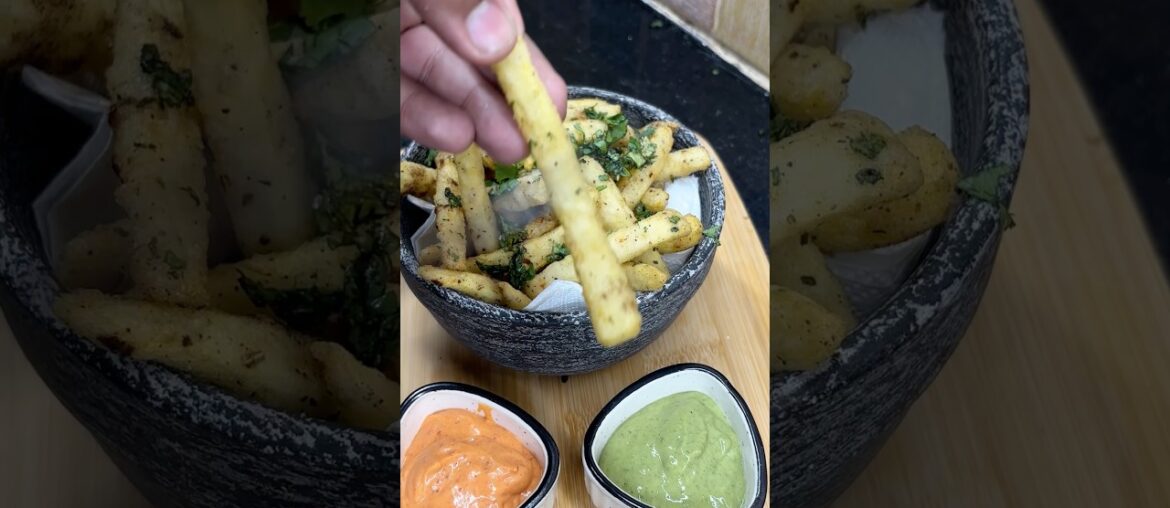 Making this insane crispy French fries 🍟 😘