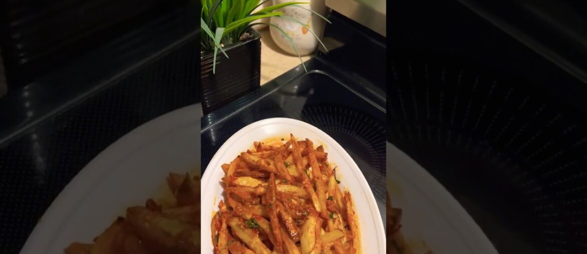 Batata Harra (Spicy Lebanese French Fries) recipe in description #cooking #food #viral Batata Harra (Spicy Lebanese French Fries) recipe in description #cooking #food #viral