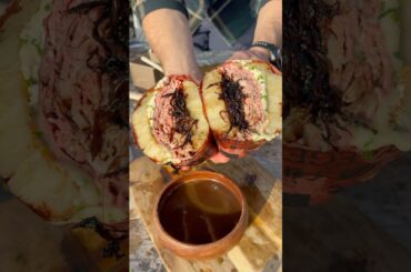 French Dip Sandwich but with 15 hour Potao Paveé as the “bread” 😋#sandwich #steak #bbq #scran