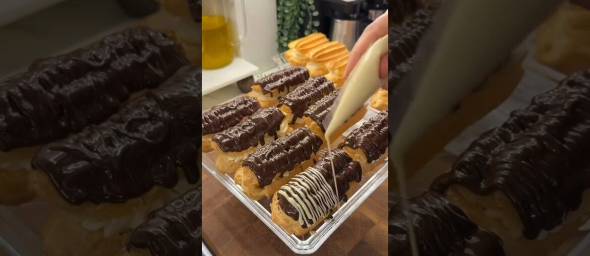 Homemade Eclairs with Silky Pastry Cream 🍦 | Step-by-Step French Eclair Recipe Homemade Eclairs with Silky Pastry Cream 🍦 | Step-by-Step French Eclair Recipe