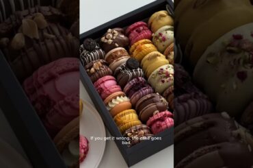 French macarons are actually self-contained #food #cake #subscribe #French#shorts#streetfood#eating