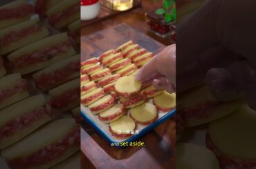 🥔 Crispy Potato Meat Sliders! Super Crunchy Outside, Juicy Inside #food #foodvlog #foodie #foodlover