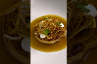 @gourmet _guilherme Celeriac Steak / Vegetable Jus / Goat Cheese Celeriac