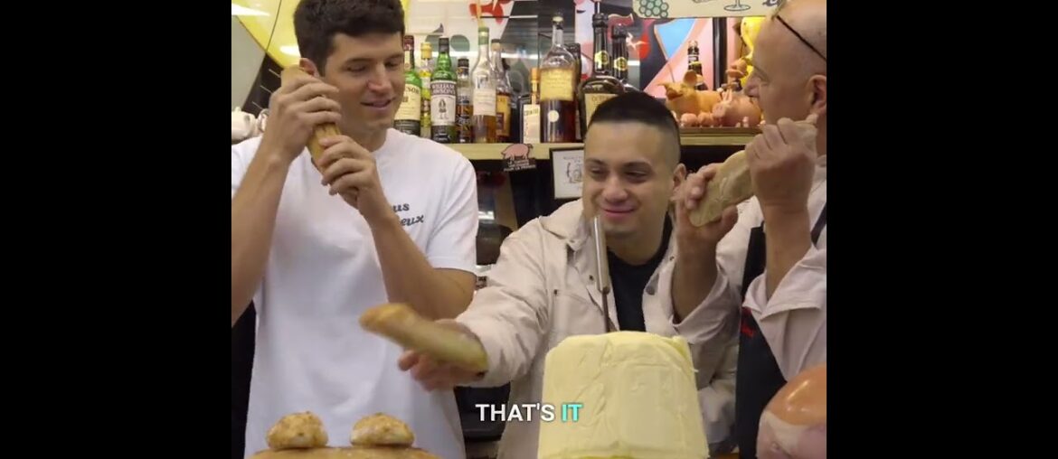 World's #1 Sandwich in Paris: Baguette, Butter, Ham! #shorts