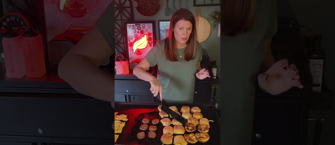 French Toast Breakfast Sliders on the Blackstone Griddle - Easy Family Recipe - Camping Meal Food